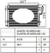 Радиатор кондиционера HYUNDAI Elantra (пр-во PARTS-MALL) PARTS MALL