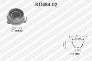 Комплект ГРМ: ремень + ролики SNR KD484.02